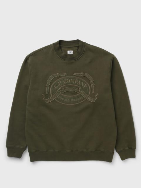 C.P. Company COTTON FLEECE CREWNECK LOGO SWEATSHIRT