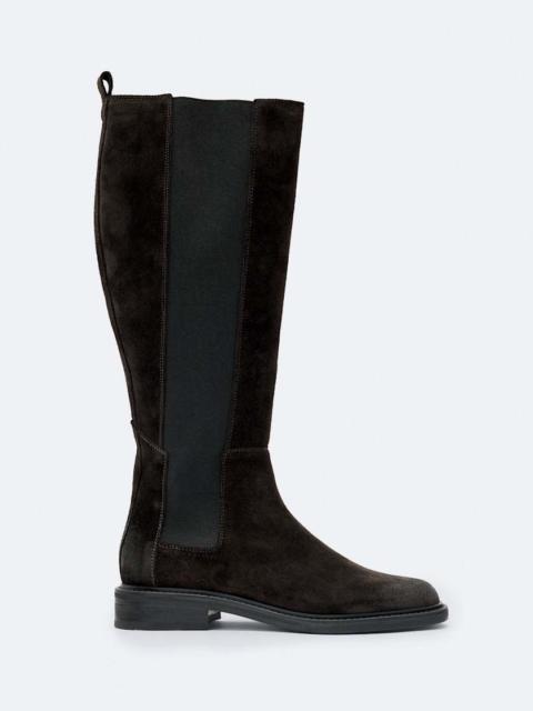 ALLSAINTS BALES SUEDE KNEE-HIGH CHELSEA BOOTS