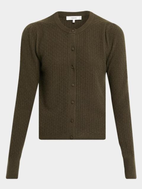 FRAME The Honeycomb Cashmere Cardigan