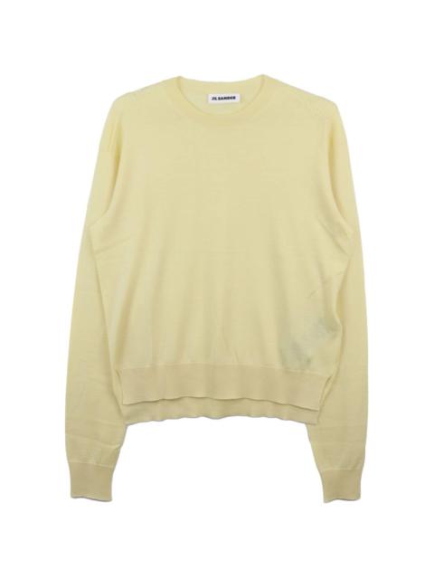 crew-neck fine-knit jumper