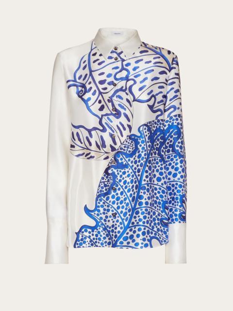 FERRAGAMO LONG SLEEVED JUNGLE PRINT SHIRT