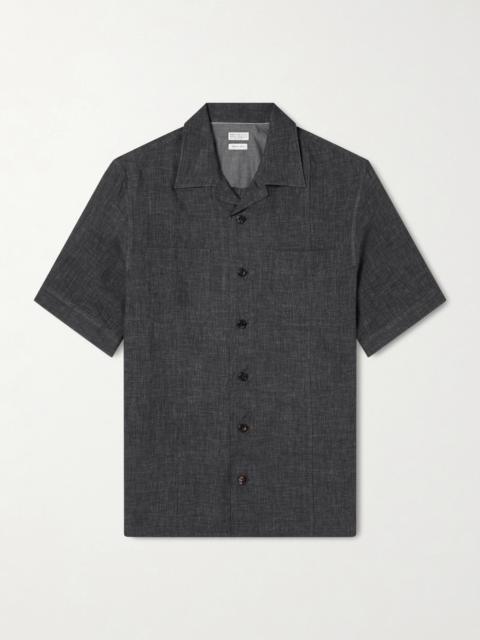 Brunello Cucinelli Camp-Collar Linen Shirt