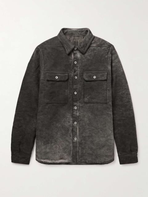 Rick Owens DRKSHDW Padded Garment-Dyed Cotton-Moleskin Overshirt