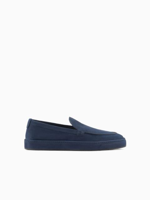 GIORGIO ARMANI Nubuck slip-ons