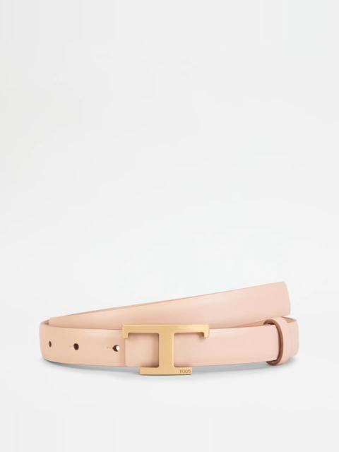 Tod's REVERSIBLE LEATHER BELT - PINK