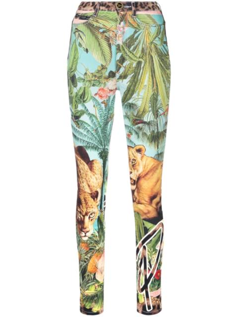PHILIPP PLEIN Super High Waist denim jeggings
