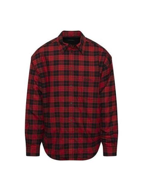 BALENCIAGA Balenciaga Checkered Flannel Padded Shirt 'Red' 642339TJO276167
