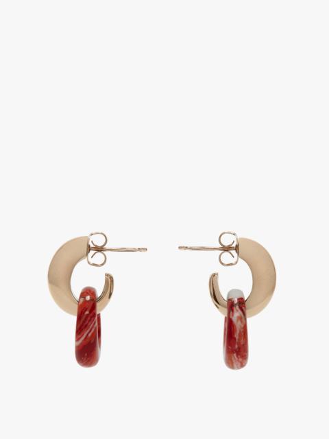 Victoria Beckham Exclusive Resin Pendant Earrings In Light Gold-Orange