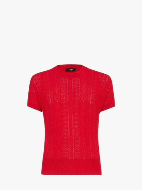 FENDI Red viscose T-shirt