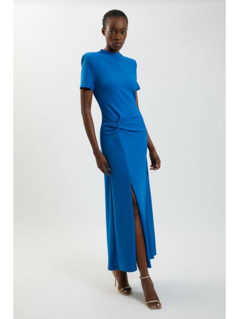 KAREN MILLEN Strong Shoulder Twist Detail Scuba Crepe Jersey Dress