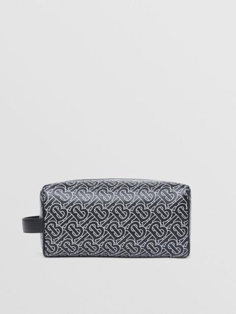 Burberry Monogram Print Leather Travel Pouch