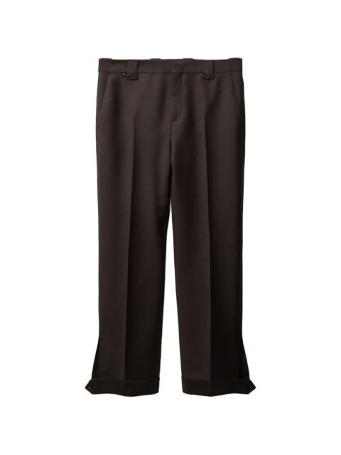 VERSACE wool-mohair regular formal pants