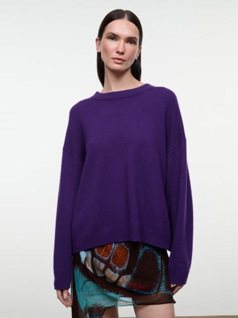 STAUD STAUD SERRANO CASHMERE RELAXED CREW COSMOS