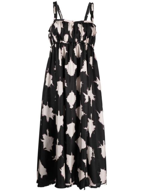ULLA JOHNSON abstract-print silk midi dress