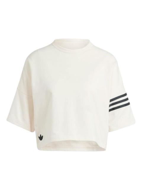 (WMNS) adidas Adicolor Neuclassics T-shirt Asia Sizing 'Beige' IM1830