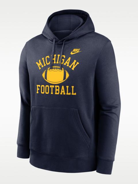 Nike Michigan Legacy Club Football Icon Men's Nike College Pullover Hoodie