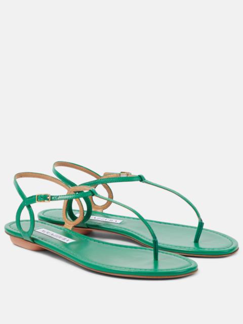 AQUAZZURA Almost Bare leather thong sandals