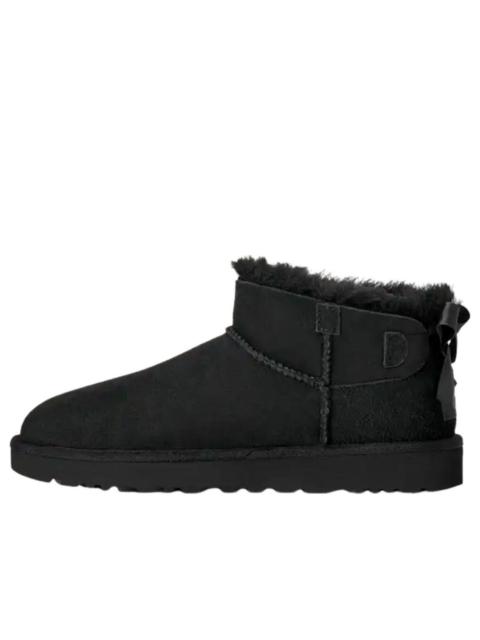 UGG (WMNS) UGG Ultra Mini Bailey Bow 'Black' 1185491-BLK