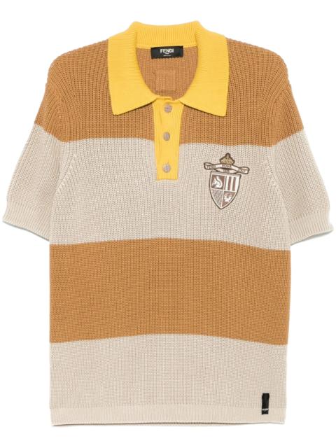 FENDI Striped Polo Shirt