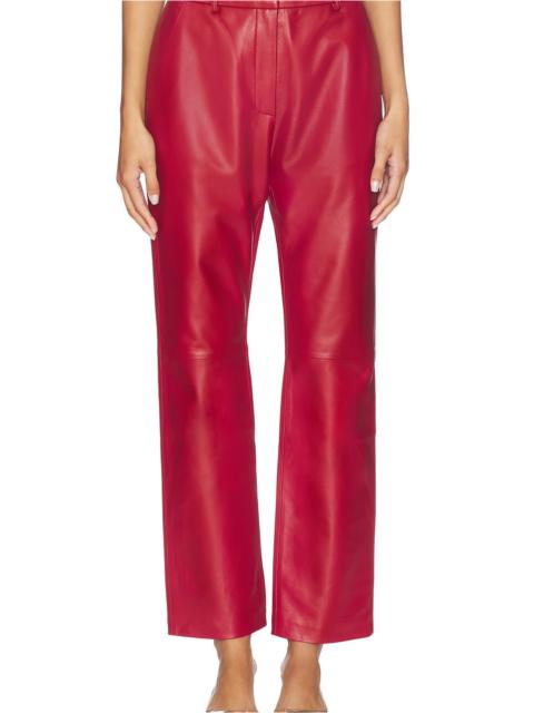AEXAE Leather Straight Leg Pant