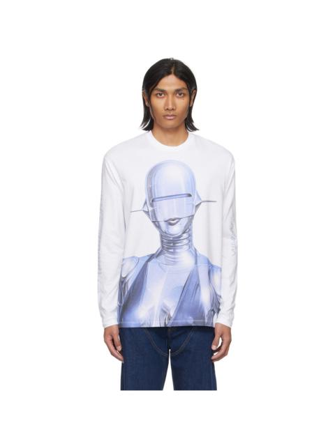 Stella McCartney White Sexy Robot Long Sleeve T-Shirt