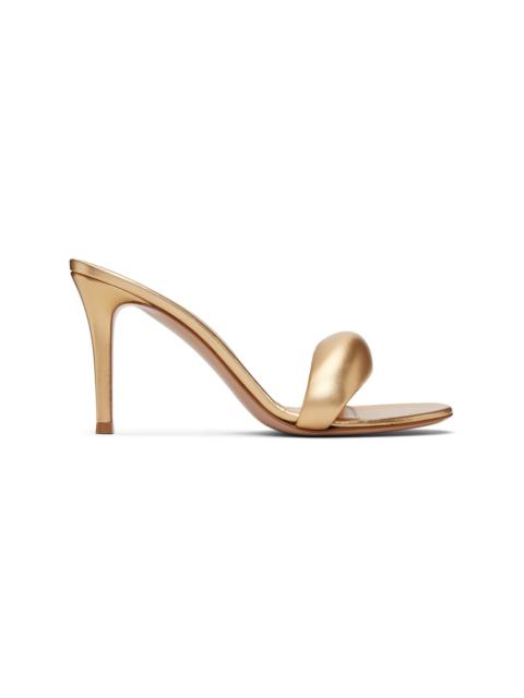 Gianvito Rossi Gold Bijoux Mule 85 Heeled Sandals