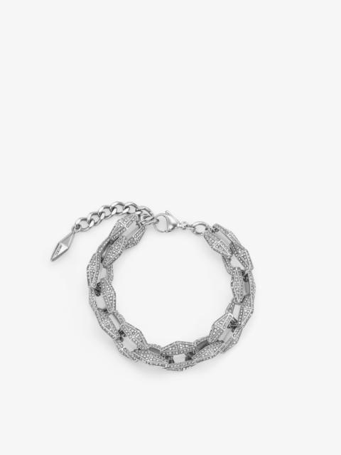 JIMMY CHOO Diamond Chain Bracelet
Silver-Finish Chain Bracelet with Pave Crystals
