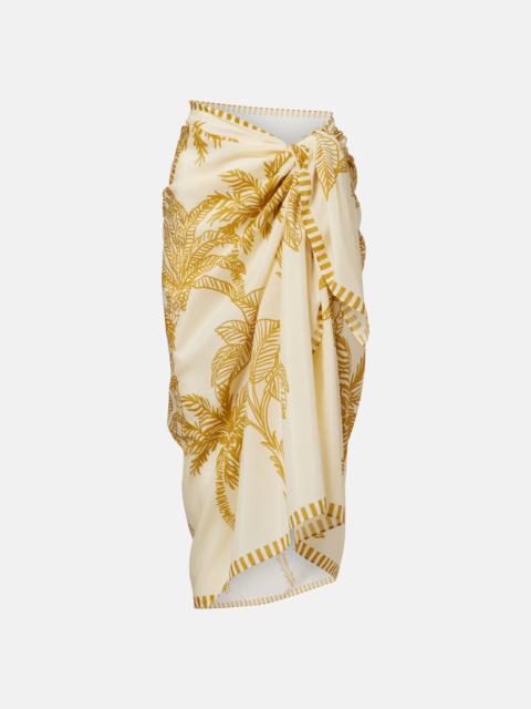 ERES Jungle printed cotton and silk beach cover-up