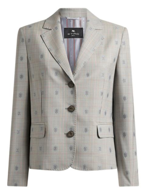 Etro Prince Wales single-breasted blazer