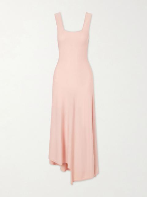 KHAITE Seberg merino wool-knitted midi dress Pastel pink