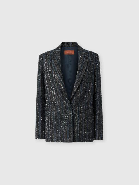 Missoni Striped lamé knit blazer