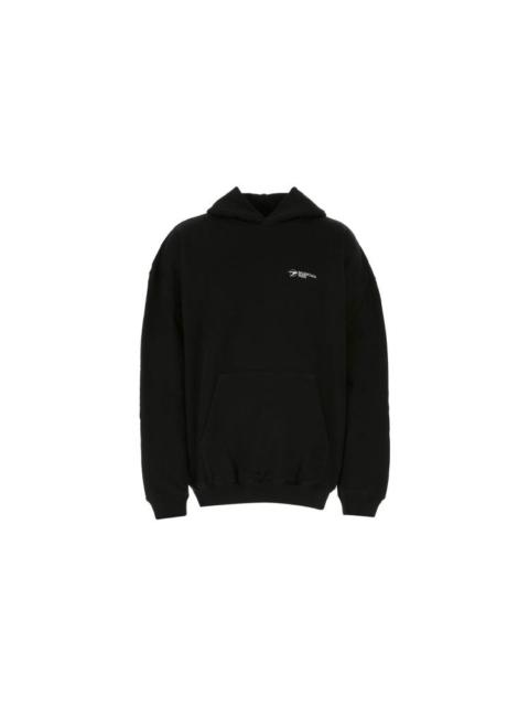 BALENCIAGA Men's Balenciaga SS21 Cotton Large hooded Long Sleeves Black 620973TKV871070