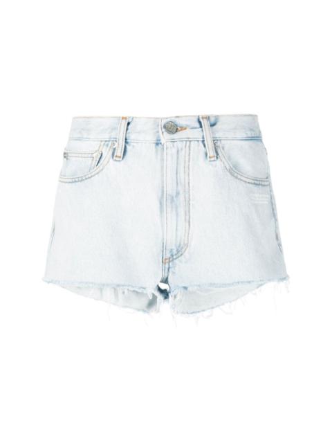 Off-White raw-edge denim shorts
