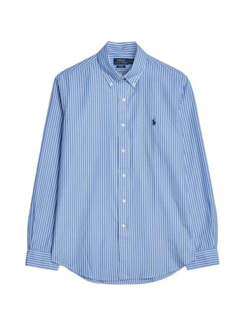 Polo Ralph Lauren logo-emboridered striped shirt