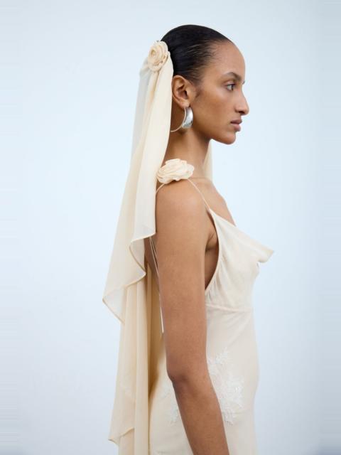 De La Vali LYRA VEIL IN ANTIQUE SILK CHIFFON