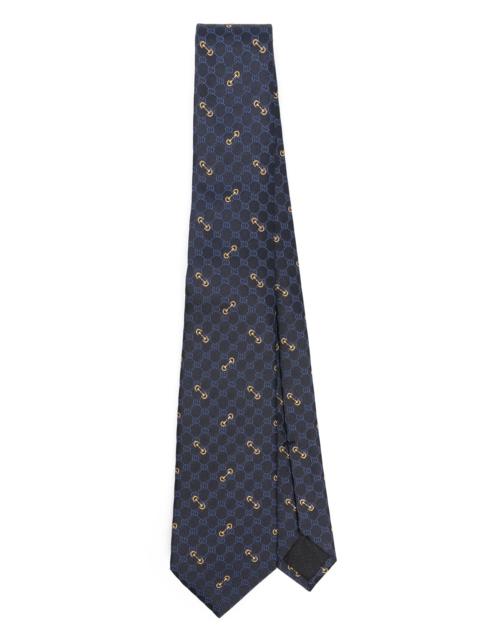 GUCCI Gucci GG Supreme-pattern Silk Tie