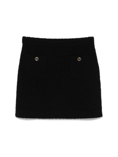 bouclé mini skirt