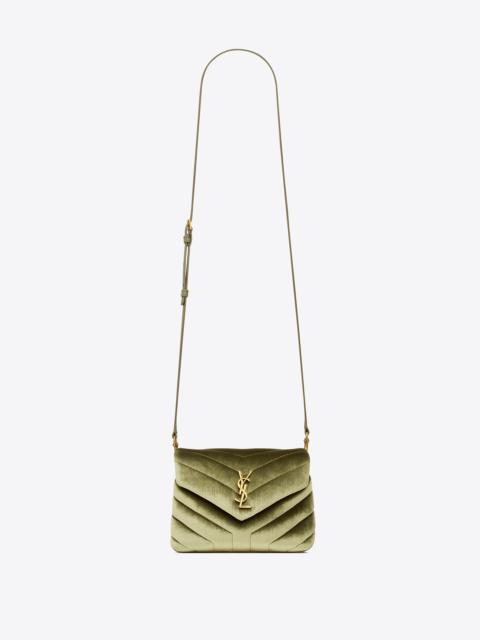 SAINT LAURENT loulou toy strap bag in quilted velvet