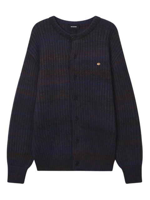 We11done button ribbed cardigan