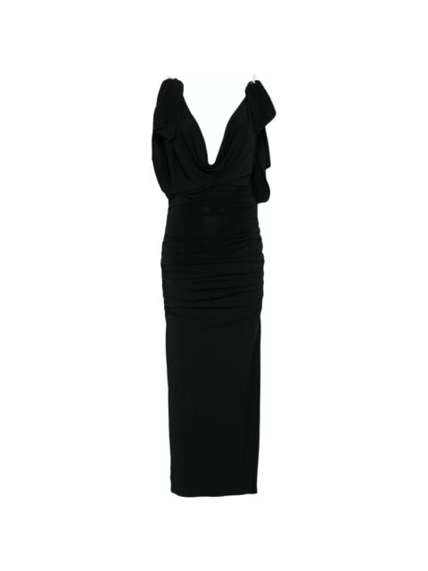 THE ATTICO ruched maxi dress