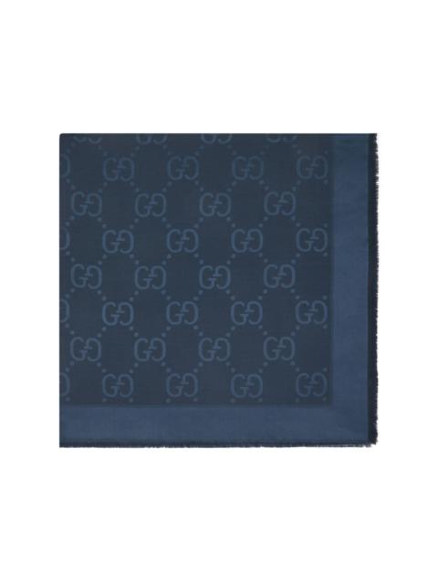 GG-pattern frayed scarf