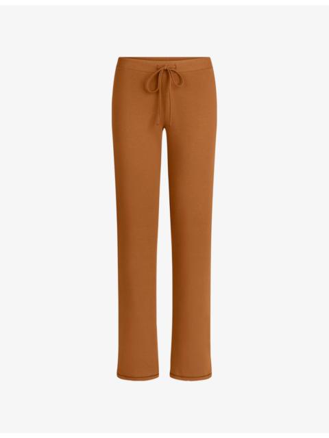 SKIMS Straight-Leg Cotton-Jersey Trousers
