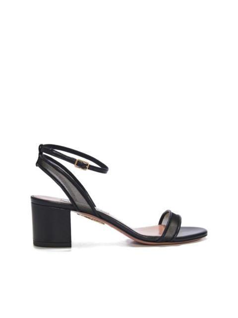 AQUAZZURA 50mm Minimalist  mesh-panel block-heel sandals