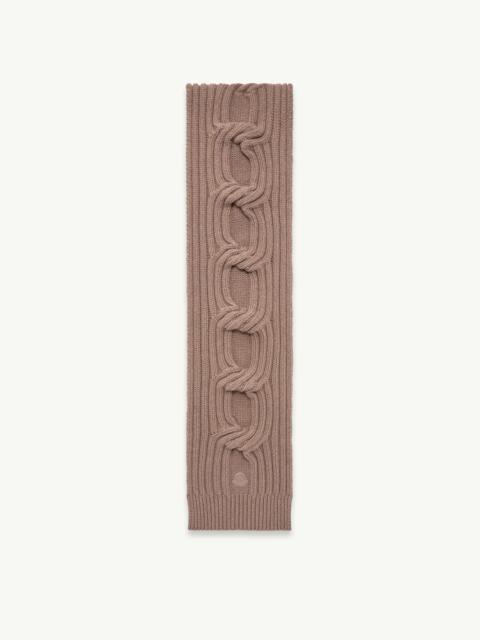 Moncler Chain Knit Wool & Cashmere Scarf