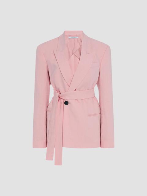Another Tomorrow Women's Double Breasted Fitted Jacket - Seashell Pink