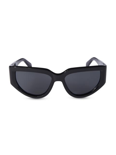 Off-White Women's Seward 55MM Geometric Sunglasses - Black Dark Grey