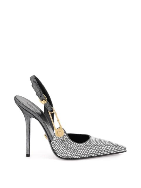 VERSACE 'SAFETY PIN' SLINGBACK PUMPS