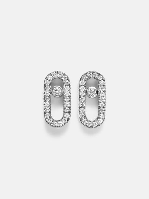 MESSIKA Move Uno 18kt white gold earrings with diamonds