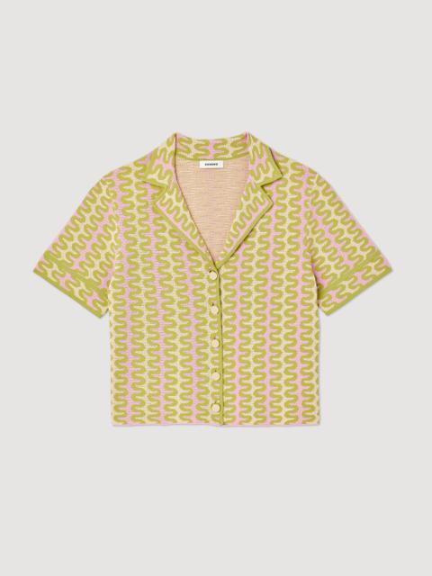 Sandro Patterned knit cardigan