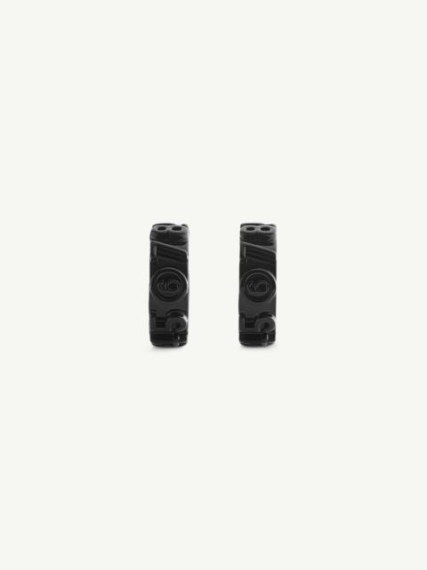 Numeric Signature Embossed Earrings